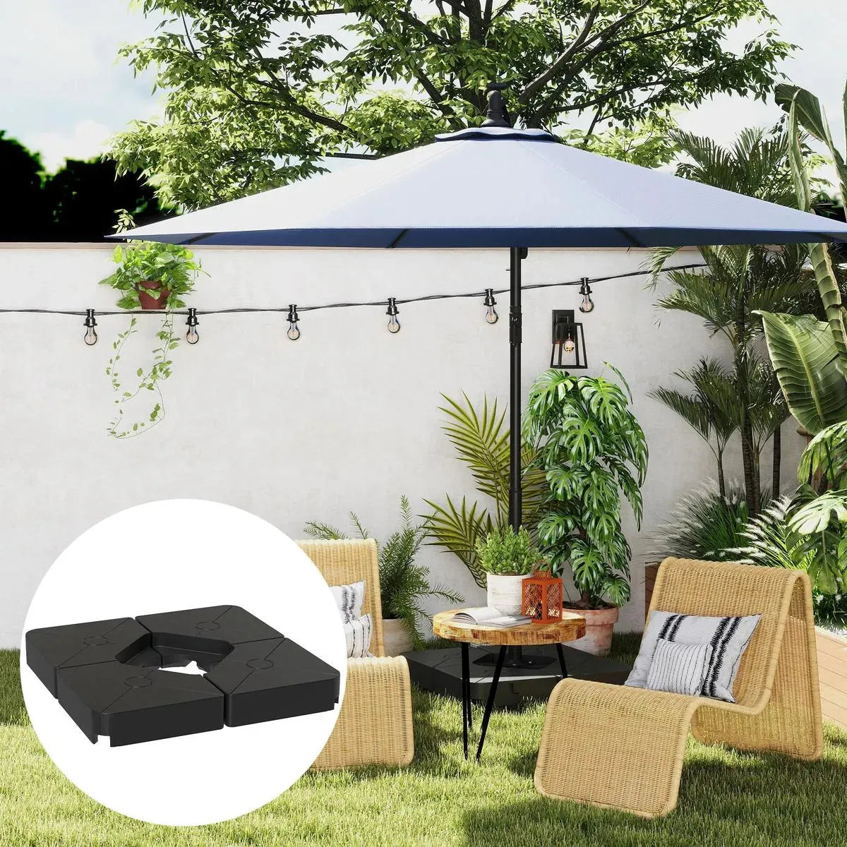 Octagonal Garden Gazebo, 8-Sided, 6.8×5 m, White Heavy Duty Metal Frame Outdoor Marquee Party & Wedding Canopy