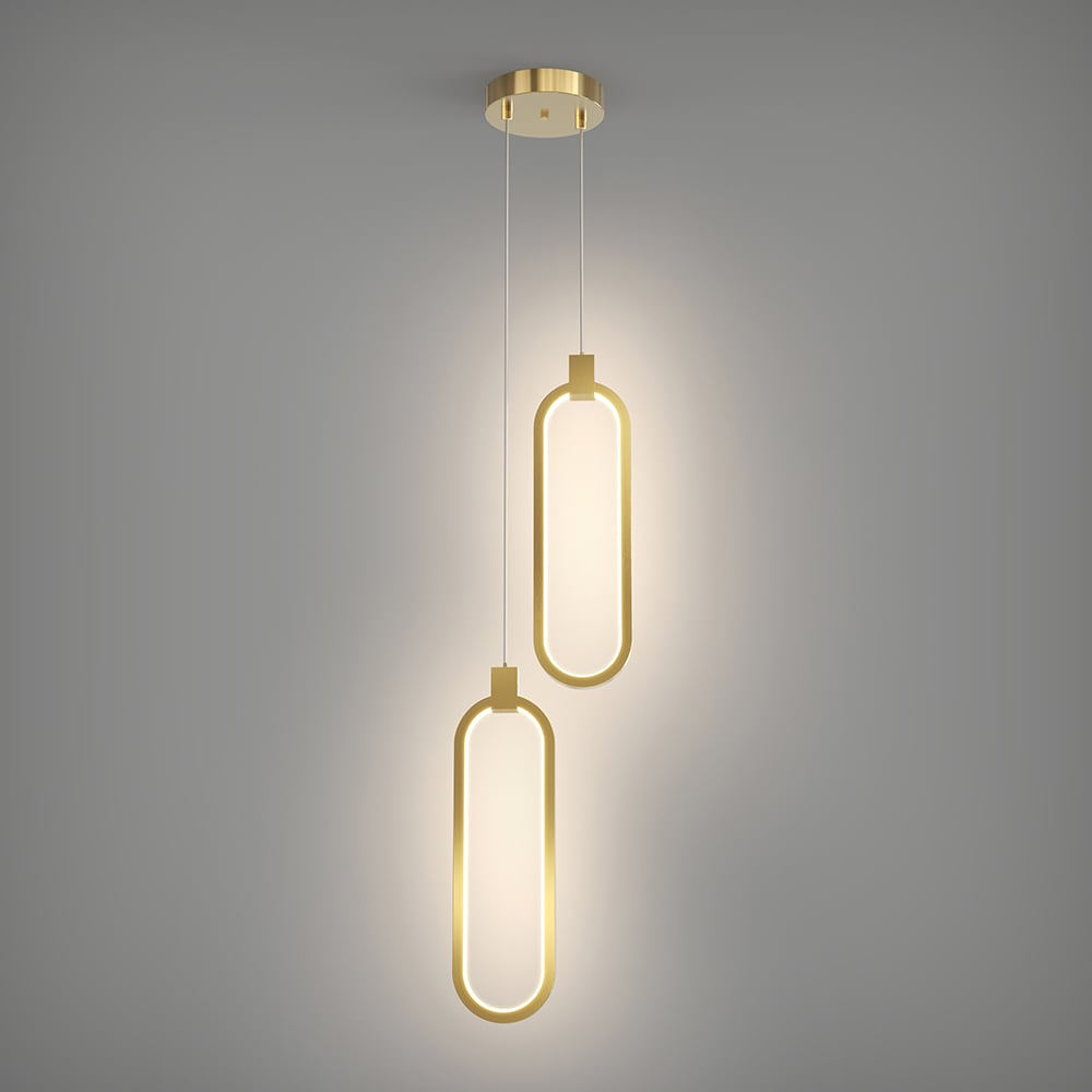 Pendant Light Gold Brass LED - IOVEXA | Luxe Lighting