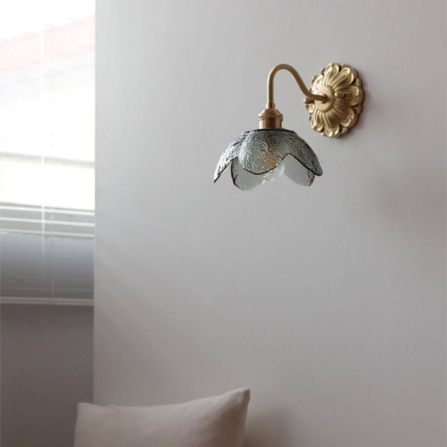 Wall Light Brass Frosted - LEXAOR | Elegant Ambiance