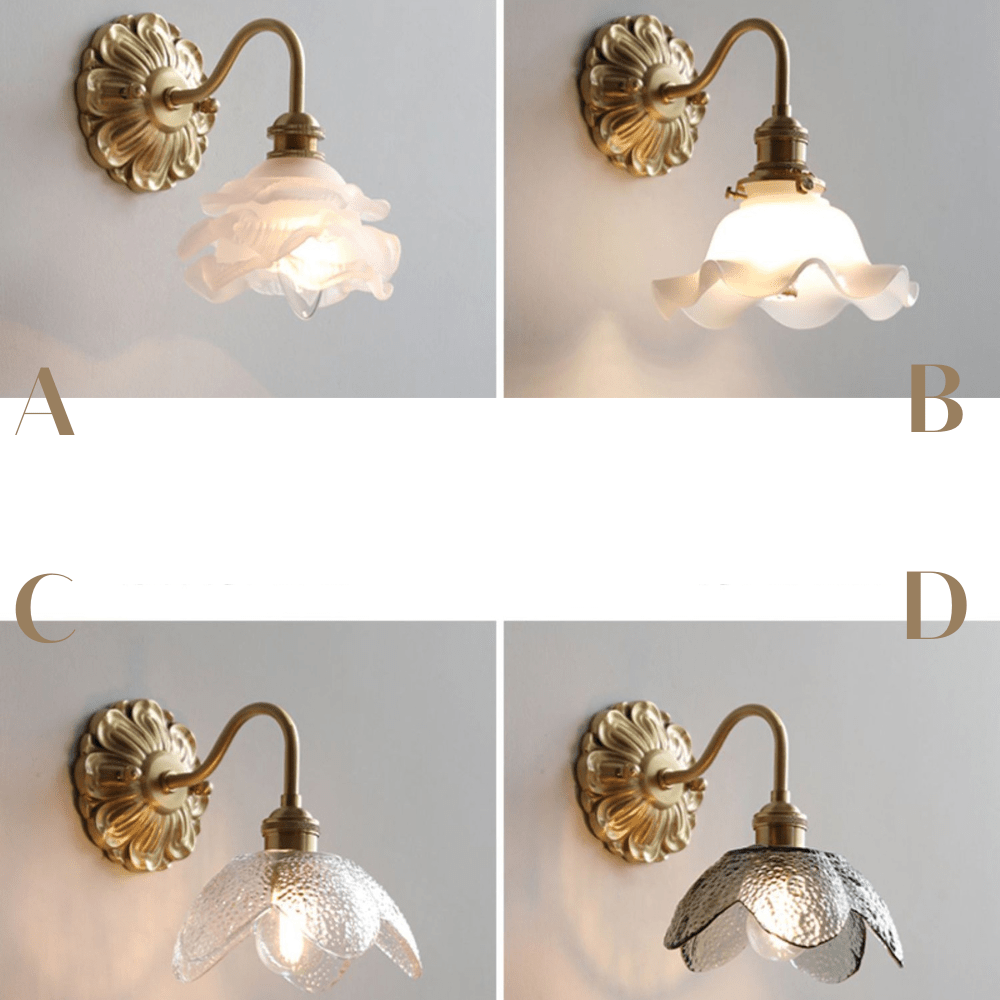 Wall Light Brass Frosted - LEXAOR | Elegant Ambiance