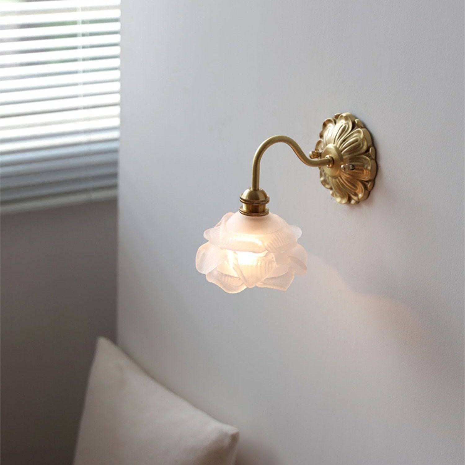 Wall Light Brass Frosted - LEXAOR | Elegant Ambiance