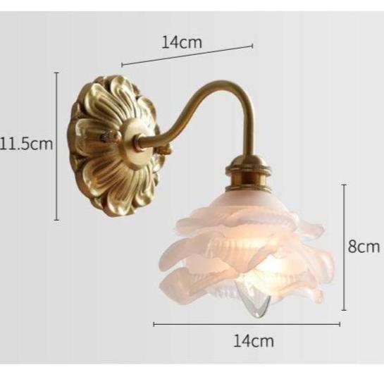 Wall Light Brass Frosted - LEXAOR | Elegant Ambiance