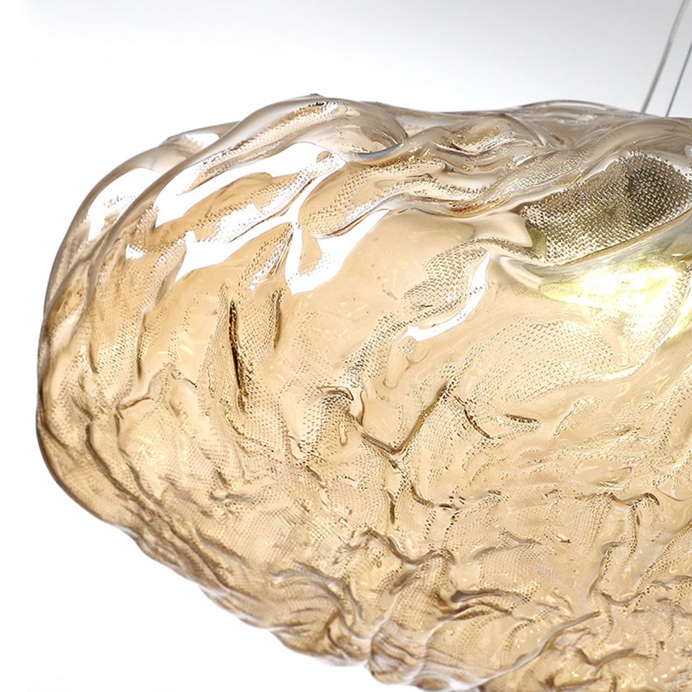 Pendant Light Hand-blown Glass Amber - VIRTUS | Elegance