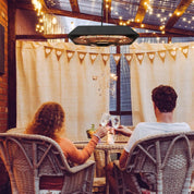 Electric Hanging Patio Heater 2000W Ceiling Mounted Halogen Heating Indoor Outdoor Remote Control Aluminium