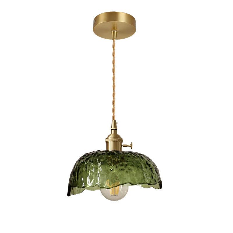 Pendant Light Brass Glass - ZORION | Elegant Lighting