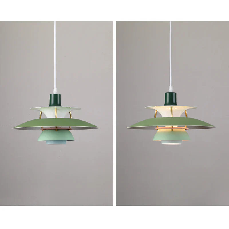 Pendant Light Green LED - TELOSX | Warm Ambiance