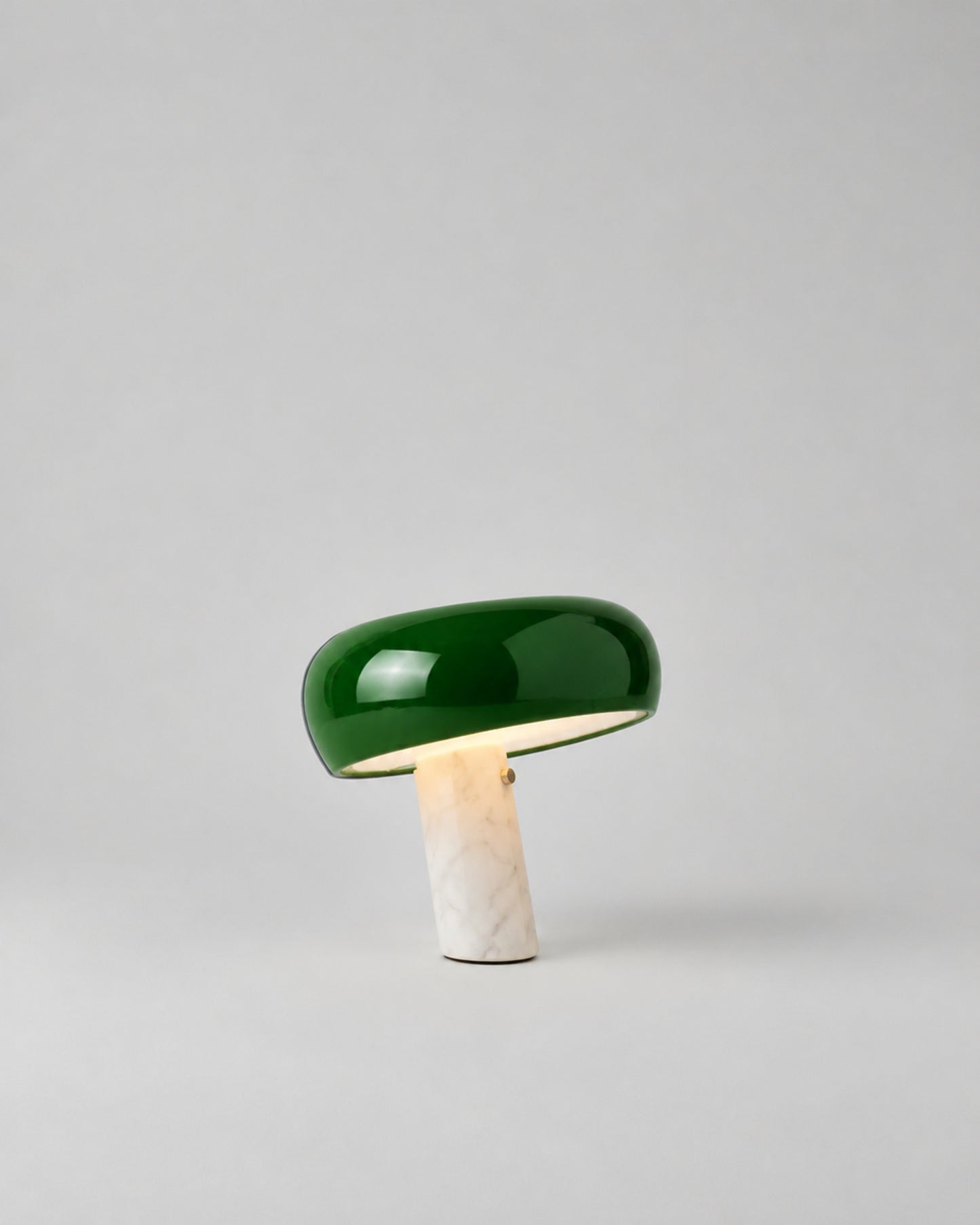 CAMOS Marble Mushroom Table Lamp — Nordic Design, Soft LED Glow — Green Small, studio packshot on grey background | DecoHarmonie
