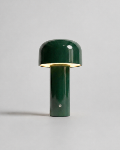 LAKO Cordless Table Lamp — Sculptural Metal, USB-C Dimmable — Green, packshot | DecoHarmonie