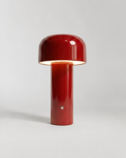 LAKO Cordless Table Lamp — Sculptural Metal, USB-C Dimmable — Red, packshot | DecoHarmonie