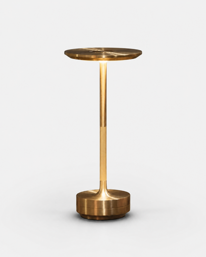 LIRI Cordless Table Lamp — Aluminium & Acrylic, Touch Dimmable — Gold, packshot | DecoHarmonie