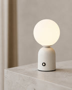 LUMI Akku-Tischlampe – Weiss, Detailansicht | DecoHarmonie