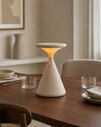KONI Akku-Tischlampe – Creme, im Essbereich | DecoHarmonie