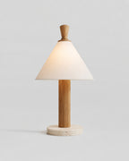 TÉA Tischlampe – Helles Holz, Produktansicht vor neutralem Hintergrund | DecoHarmonie