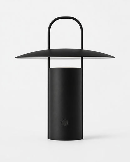 ORKA Portable Table Lamp — Solid Aluminium, Rechargeable — Black, packshot | DecoHarmonie