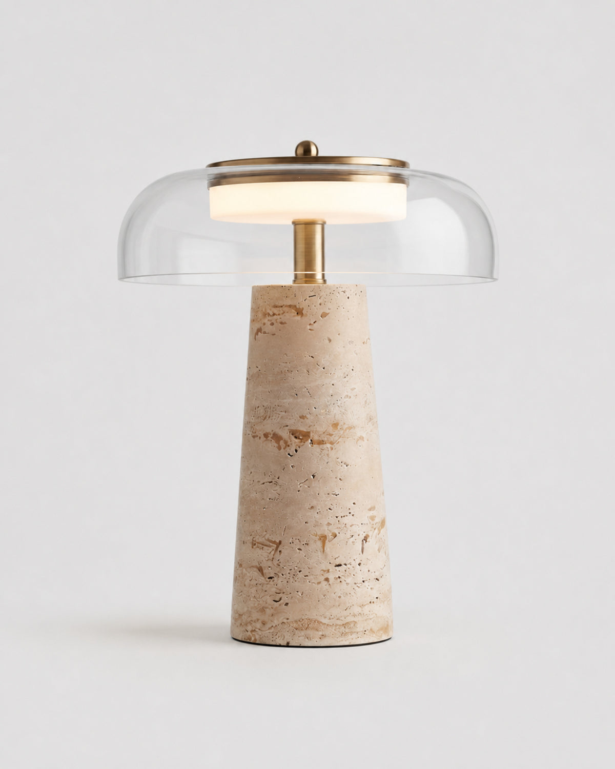 ZOA Tischlampe – Klarglas, Produktansicht vor neutralem Hintergrund | DecoHarmonie