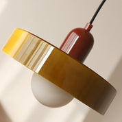 Pendant Light Green Glass Red - MODUSX | Bauhaus Style