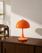 MIDO Akku-Tischlampe – Orange, im Essbereich | DecoHarmonie