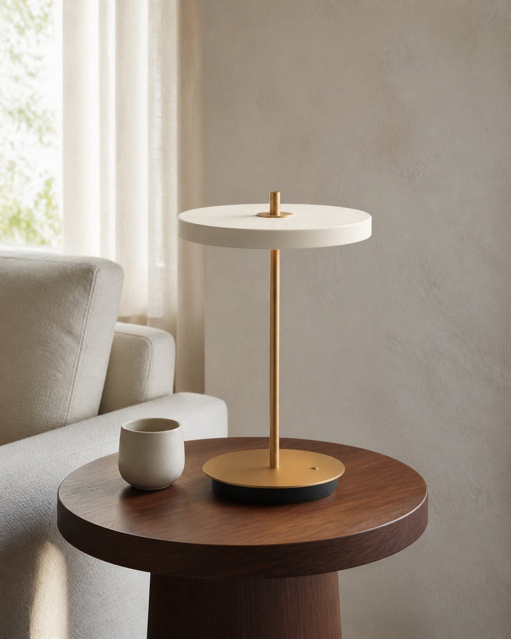 SKEN Akku-Tischlampe – Weiss, Ansicht der Proportionen | DecoHarmonie