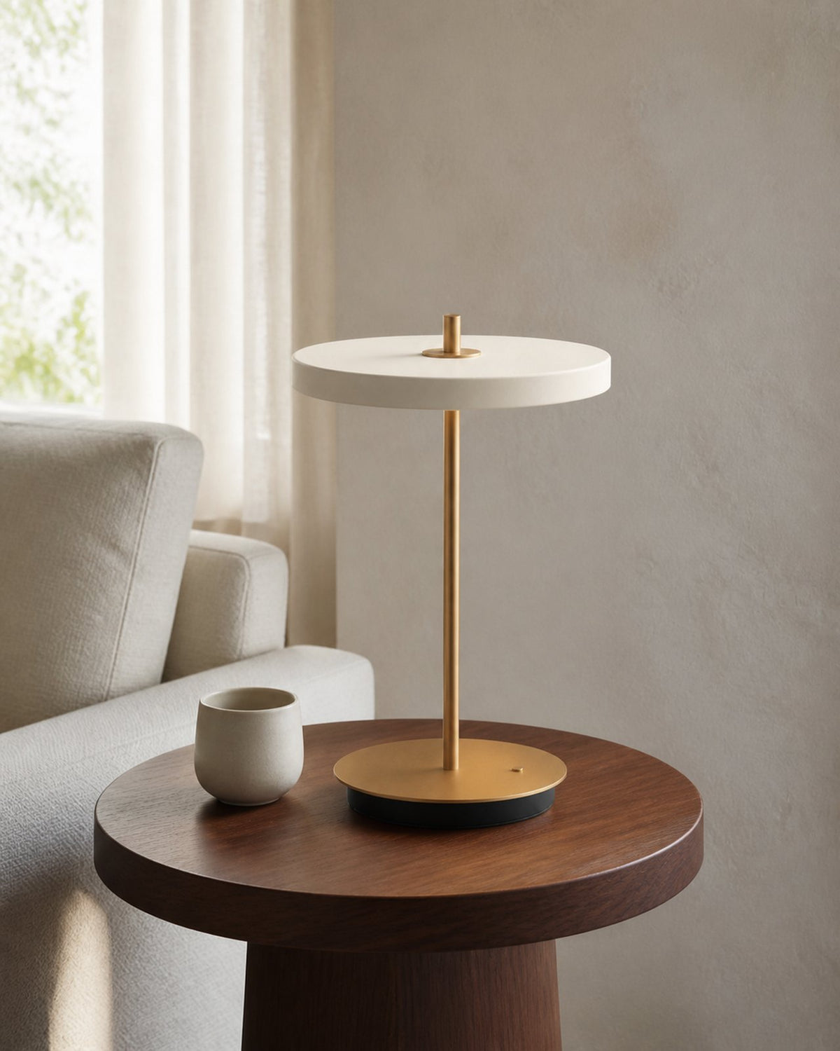 SKEN Akku-Tischlampe – Weiss, Ansicht der Proportionen | DecoHarmonie