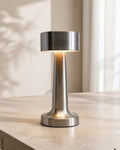 ELDA Akku-Tischlampe – Silber, Produktansicht | DecoHarmonie