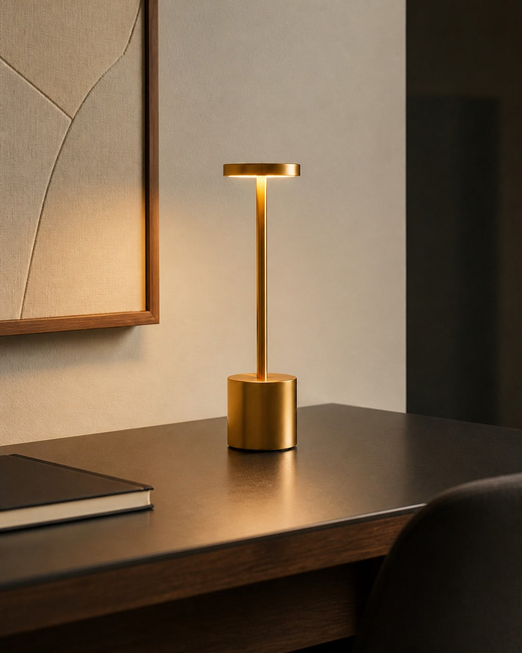 NOVA Akku-Tischlampe – an einem Arbeitsplatz | DecoHarmonie