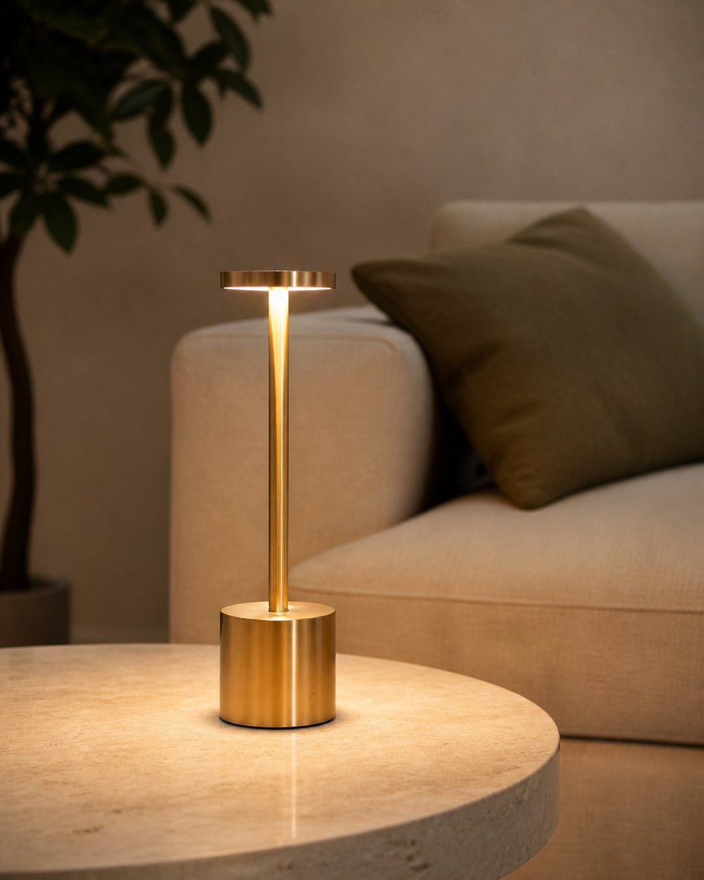 NOVA Akku-Tischlampe – in einem Wohnbereich | DecoHarmonie