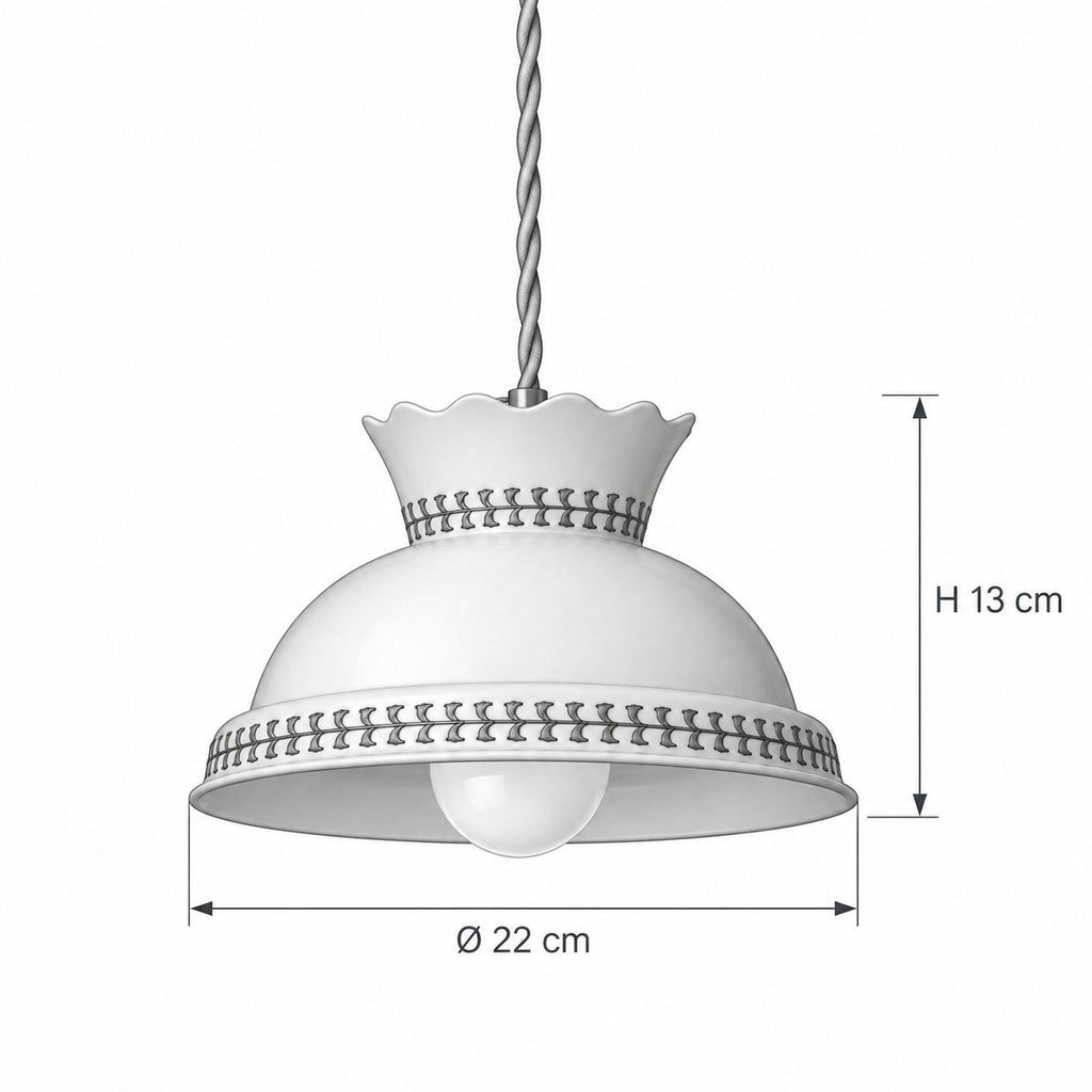 GODIA Pendelleuchte – Masse Ø 22 cm, H 13 cm