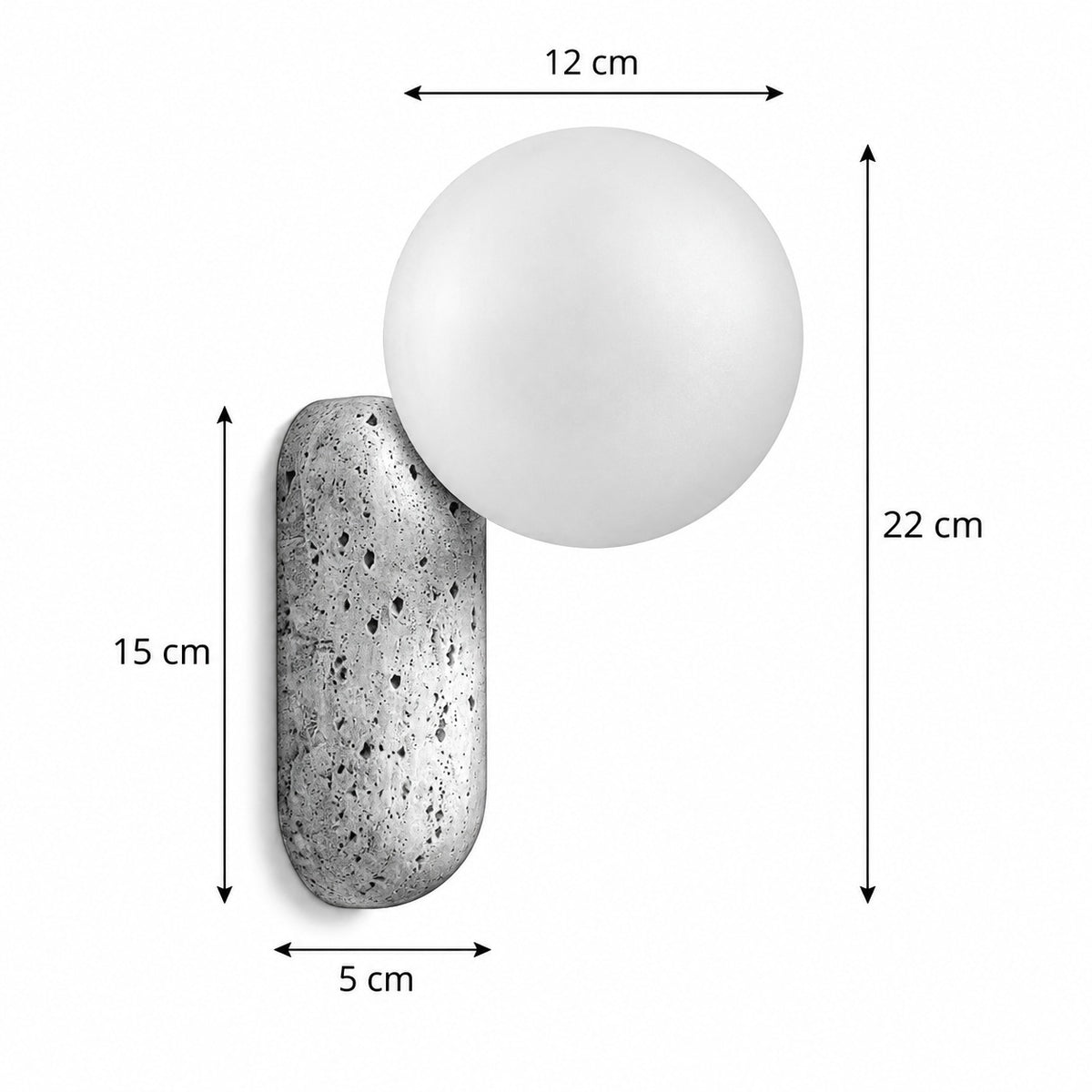 NIDUS Wandleuchte – Masszeichnung