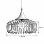 WALWOOD Pendelleuchte – Masszeichnung Ø 43 cm, H 22 cm