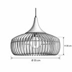 WALWOOD Pendelleuchte – Masszeichnung Ø 55 cm, H 30 cm
