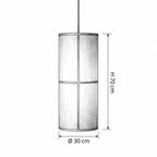 RIFTEN Pendelleuchte – Masszeichnung Ø 30 cm, H 70 cm