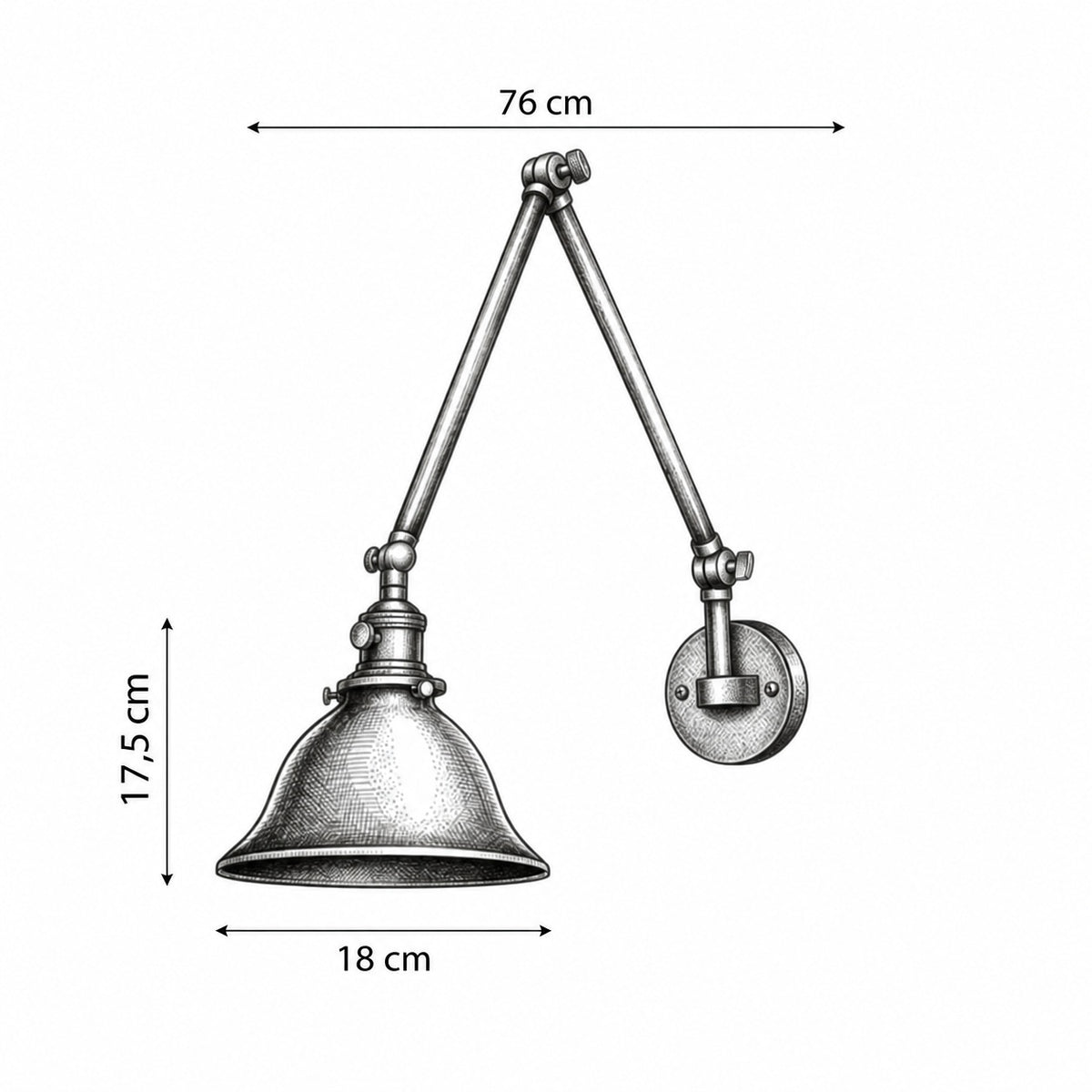 BORO Wandleuchte – Abmessungen
