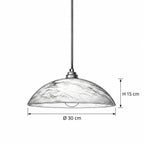 DESARE Pendelleuchte – Masszeichnung Ø 30 cm, H 15 cm