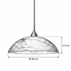 DESARE Pendelleuchte – Masszeichnung Ø 40 cm, H 15 cm
