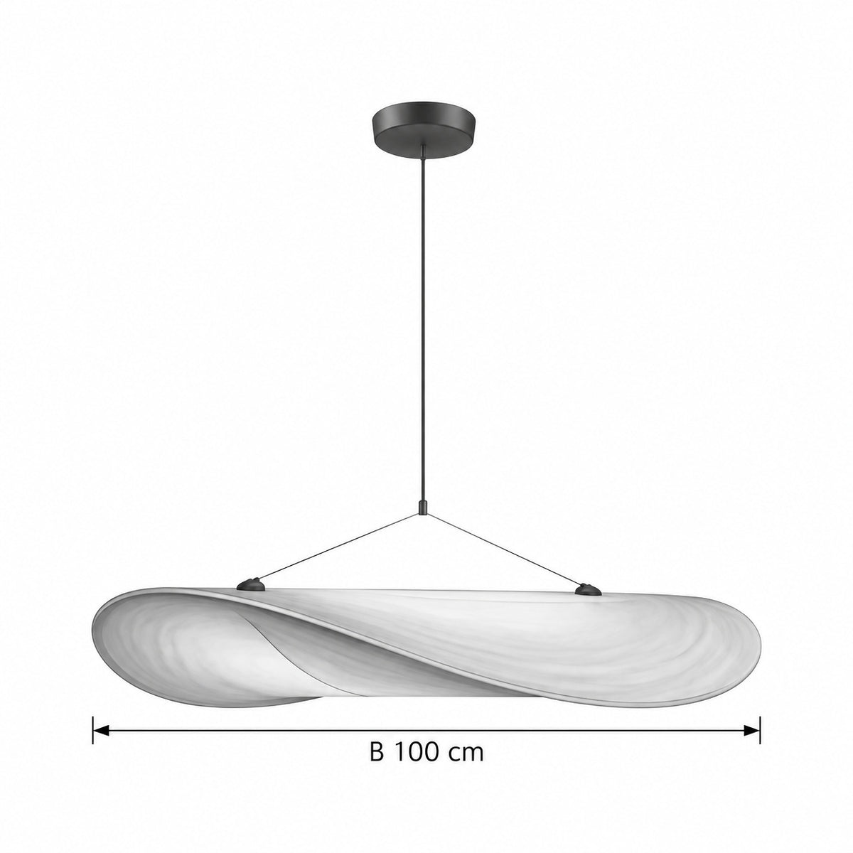 MOTRA Pendelleuchte – Masszeichnung B 100 cm