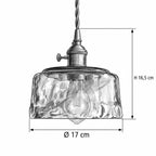 DOURID Pendelleuchte – Masszeichnung Ø 17 cm, H 16,5 cm