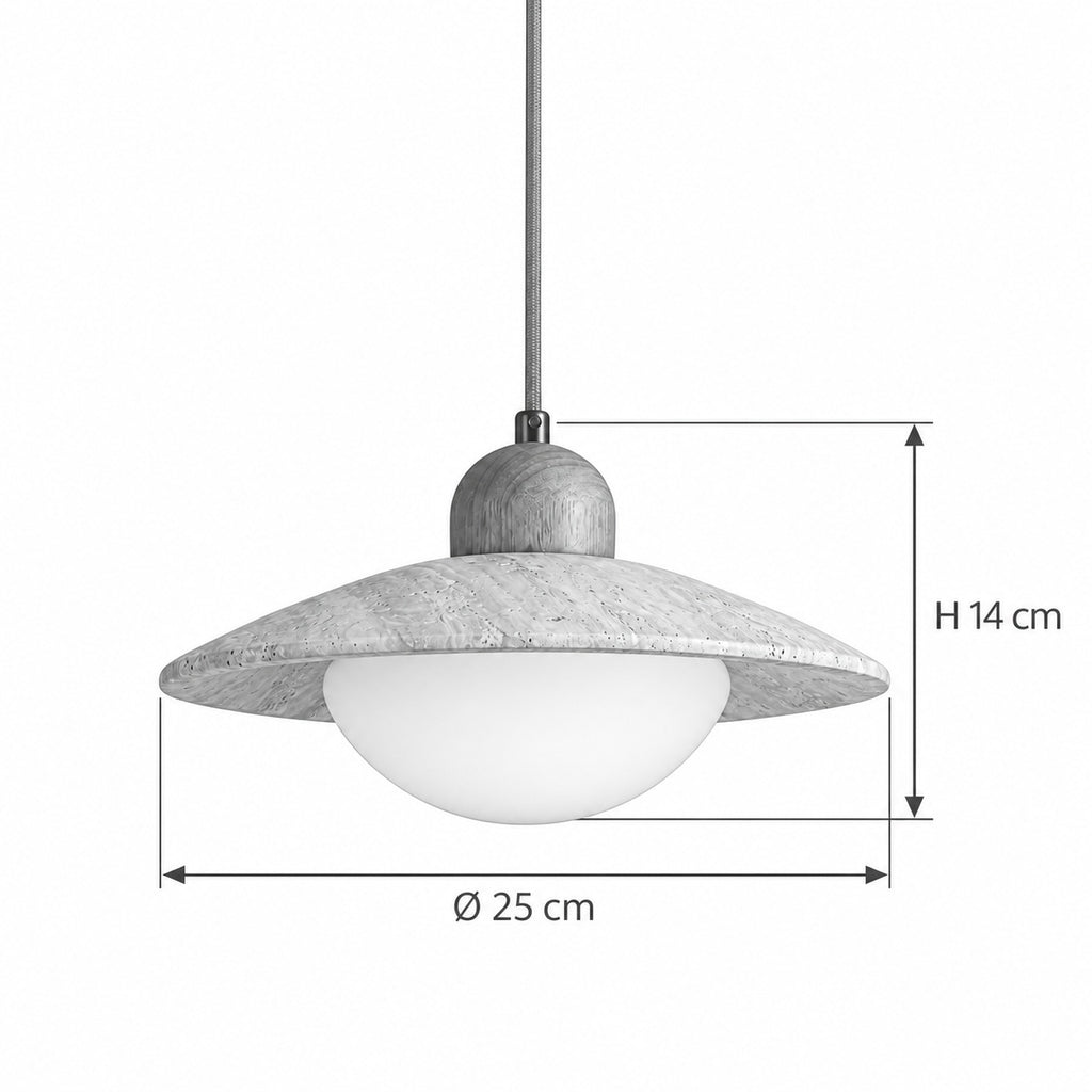 GIRA Pendelleuchte – Masse Ø 25 cm, H 14 cm