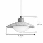GIRA Pendelleuchte – Masse Ø 25 cm, H 14 cm