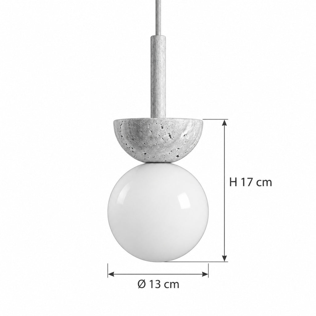 ZEBA Pendelleuchte – Masse Ø 13 cm, H 17 cm