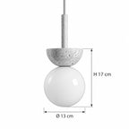 ZEBA Pendelleuchte – Masse Ø 13 cm, H 17 cm