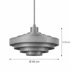 NOLA Pendelleuchte – Masse Ø 40 cm, H 24 cm