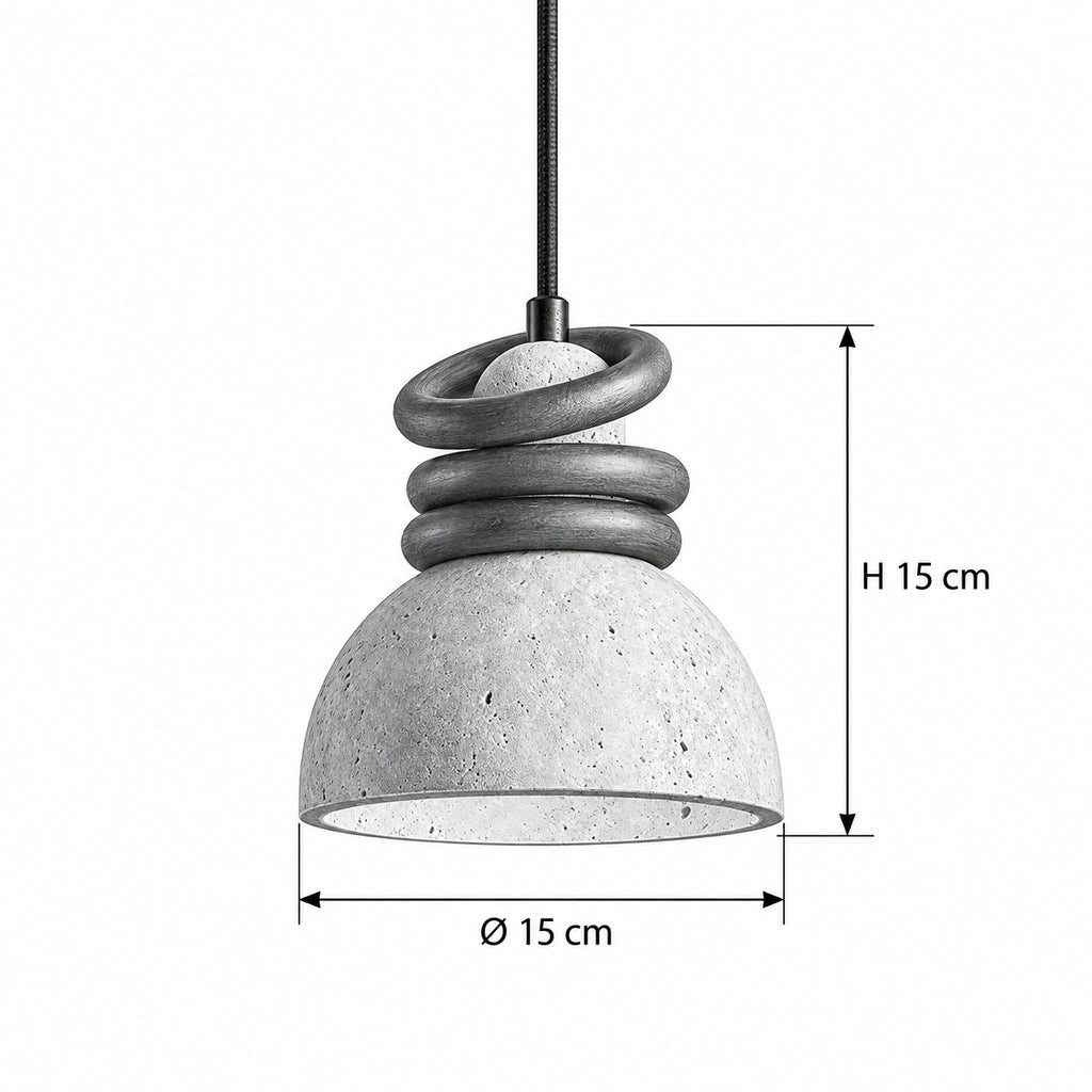 IRO Pendelleuchte – Masszeichnung Ø 15 cm, H 15 cm