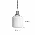 GUAKI Pendelleuchte – Masszeichnung Ø 12,8 cm, H 14,5 cm