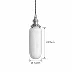 GUAKI Pendelleuchte – Masszeichnung Ø 7,5 cm, H 22 cm