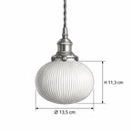 GUAKI Pendelleuchte – Masszeichnung Ø 13,5 cm, H 11,3 cm