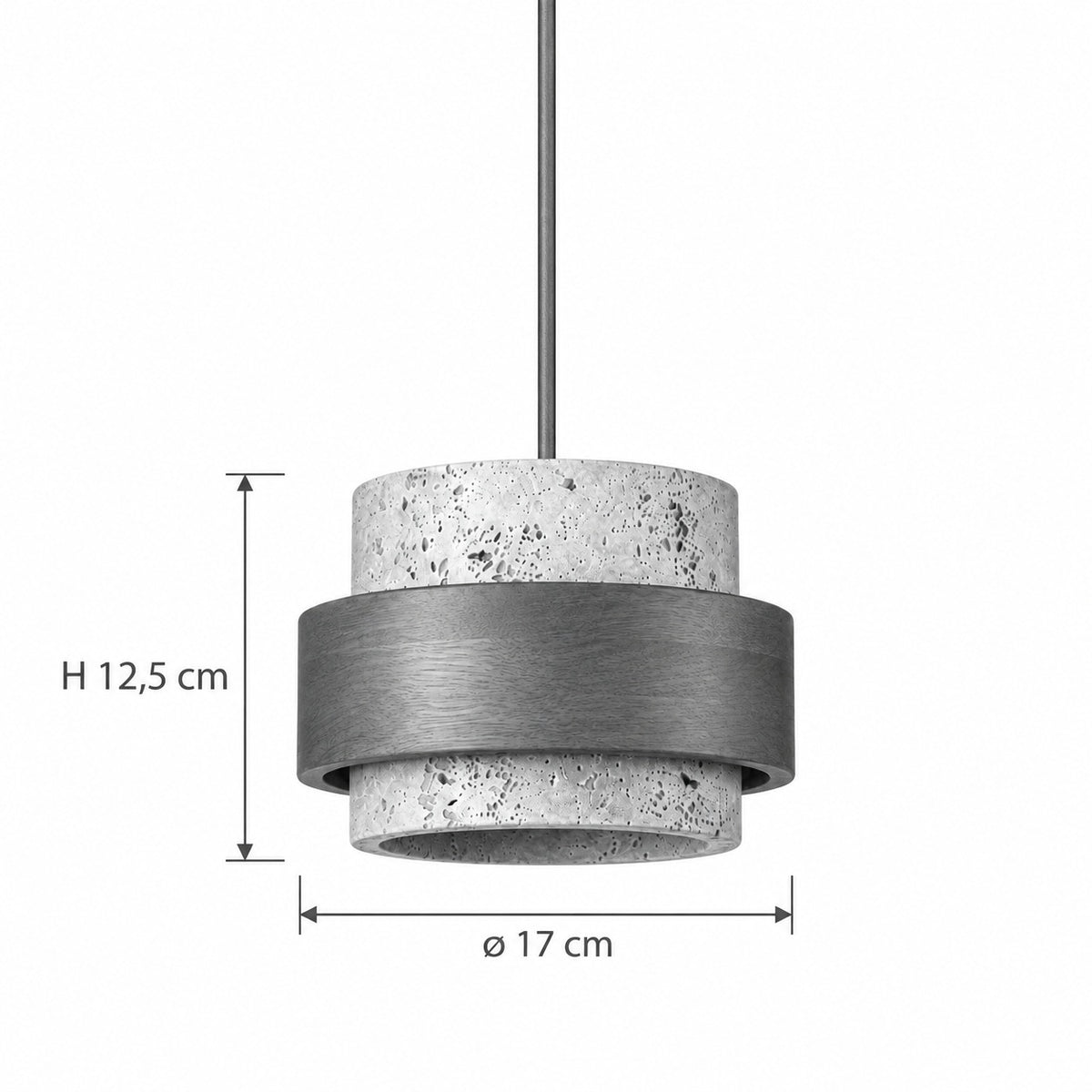KOTOR Pendelleuchte – Masse Ø 17 cm, H 12,5 cm