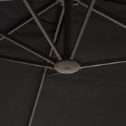 Double Garden Parasol 4.6m Outdoor Patio Sun Umbrella, Black
