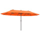 Double Garden Parasol 4.6m Outdoor Patio Sun Umbrella, Orange