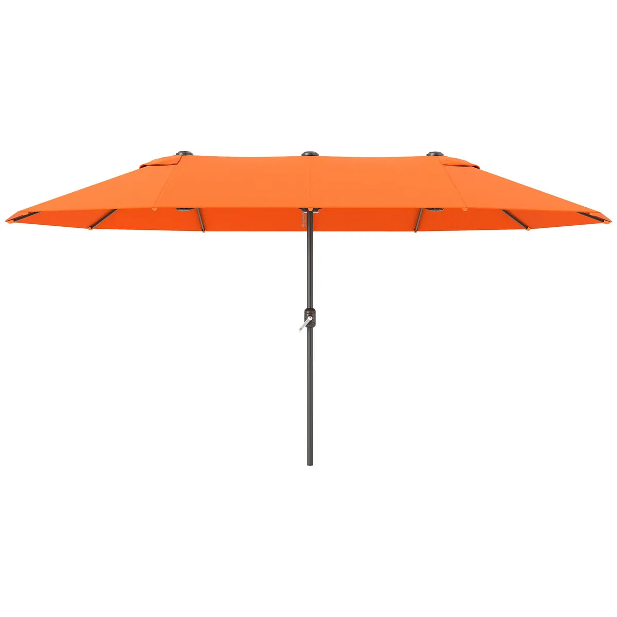 Double Garden Parasol 4.6m Outdoor Patio Sun Umbrella, Orange