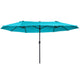 Double Garden Parasol 4.6m Outdoor Patio Sun Umbrella, Sky Blue